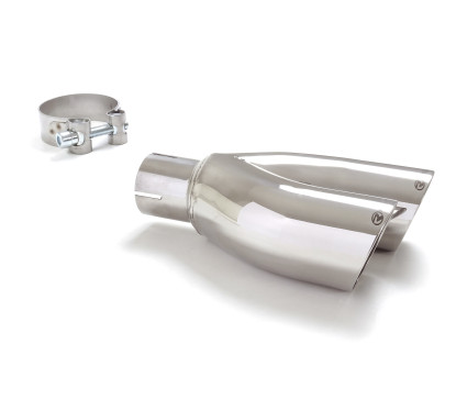Sortie d’échappement de gauche ronde Sport Line ronde 2X70 mm diamètre intérieur 50,5 mm